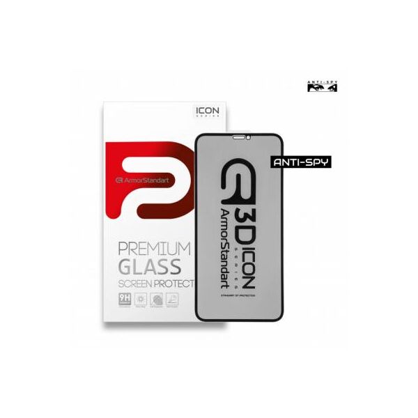 

Стекло защитное Armorstandart Icon 3D Anti-spy Apple iPhone 11 Pro Max/XS Max Black (ARM56127-GI3D-BK). 44974