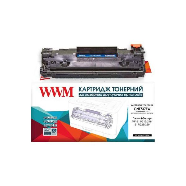 

Картридж WWM для Canon 737/ HPCF283X (CNT737EW). 43604