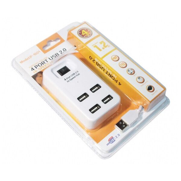 

Концентратор USB 2.0 Voltronic YT-HWS4-W/08646, 4хUSB2.0, White