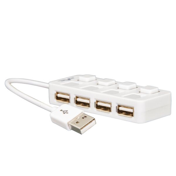 

Концентратор USB 2.0 Frime 4хUSB2.0 White (FH-20011)