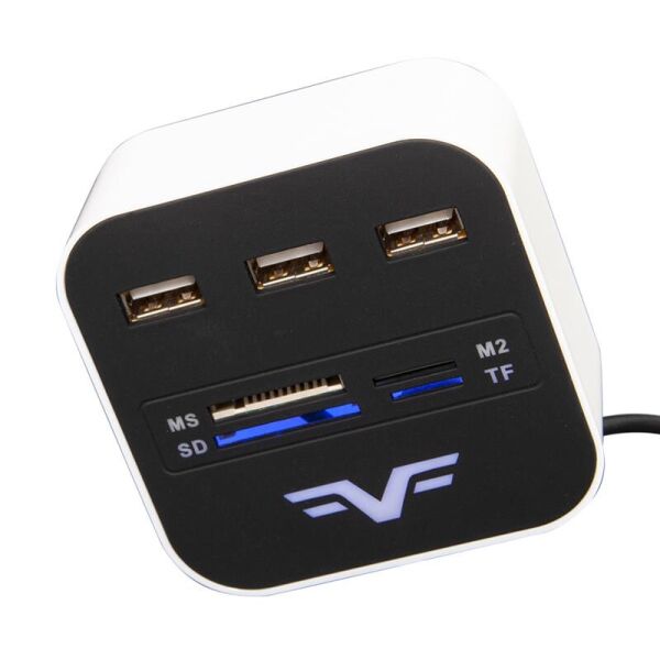 

Концентратор USB 2.0 Frime 3хUSB2.0, SD, MS, TF Black/White (FHC-AllinOne3p2W)