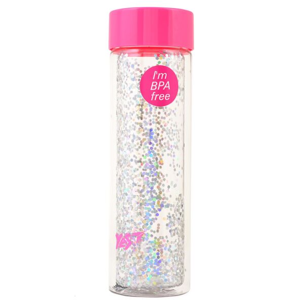 

Бутылка для воды YES с блестками Sparkle 570мл крышка розового цвета (707006)