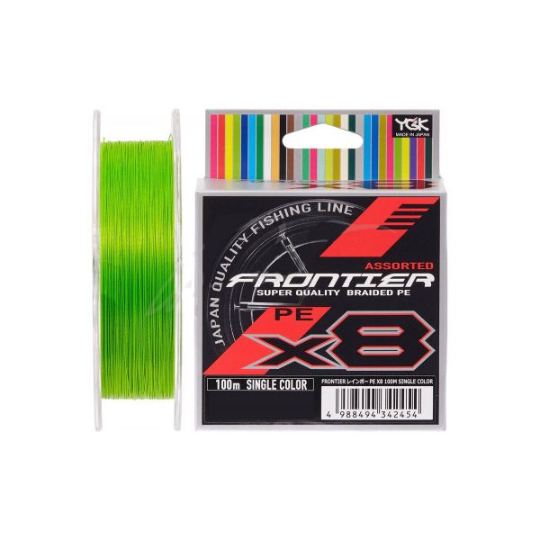 

Шнур YGK Frontier X8 Assorted Single Color 100m 3.0/0.275mm 30lb/13.5 (5545.03.40)