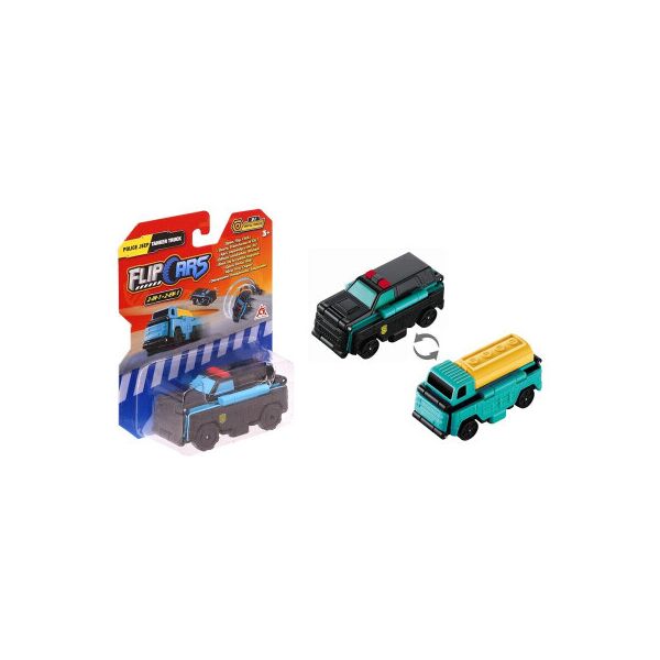 

Машина Flip Cars 2 в 1 Полицейский внедорожник и Автоцистерна (EU463875-08)