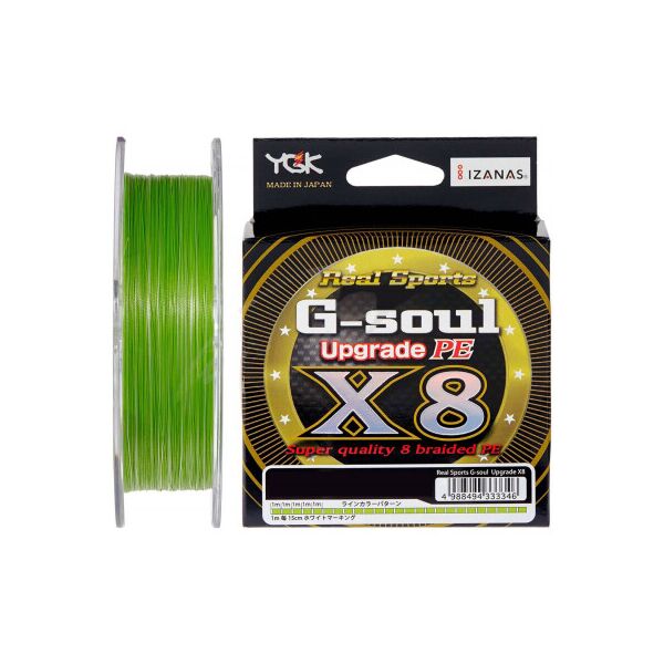 

Шнур YGK G-Soul X8 Upgrade 150m Light Green 1.0/0.165mm 22lb (5545.00.41)