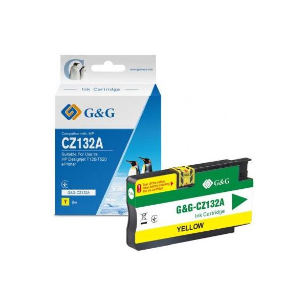 

Картридж G&G HP Designjet T120/T520 Yellow (G&G-CZ132A)