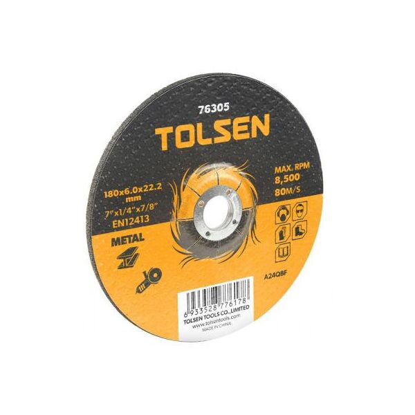 

Диск Tolsen шлифовальный по металлу 180х6.0*22.2мм (76305)