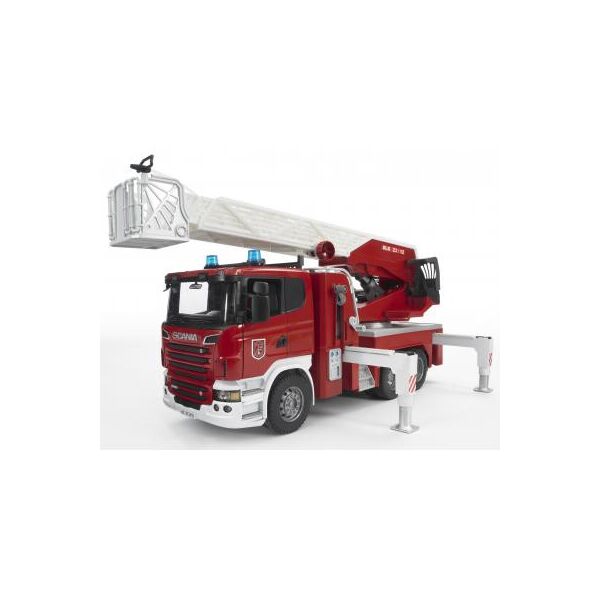 

Спецтехника Bruder Большая пожарная машина Scania R-series с лестницей М1:16 (03590)