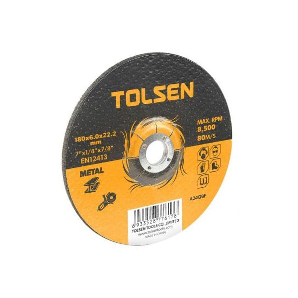 

Диск Tolsen шлифовальный по металлу 230х6.0*22.2мм (76307)