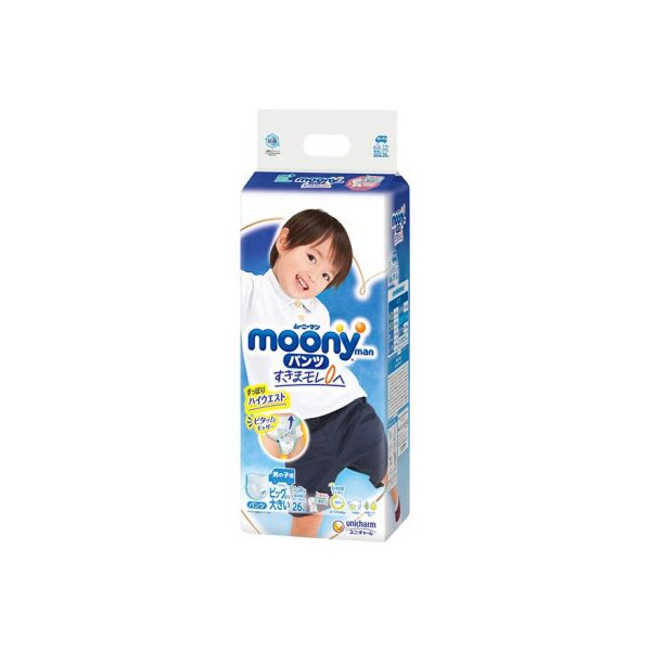 

Подгузник Moony трусики для мальчиков XXL 13-28 кг 26 шт (4903111211098)