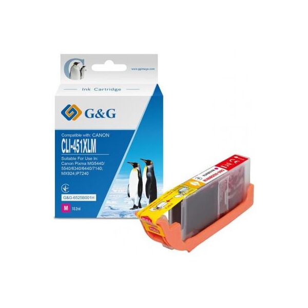 

Картридж G&G Canon CLI-451M Magenta (G&G-6525B001H)