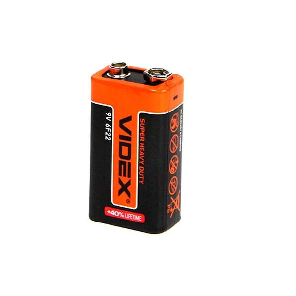 

Батарейка крона VIDEX CR-9V 6F22 9В батарея