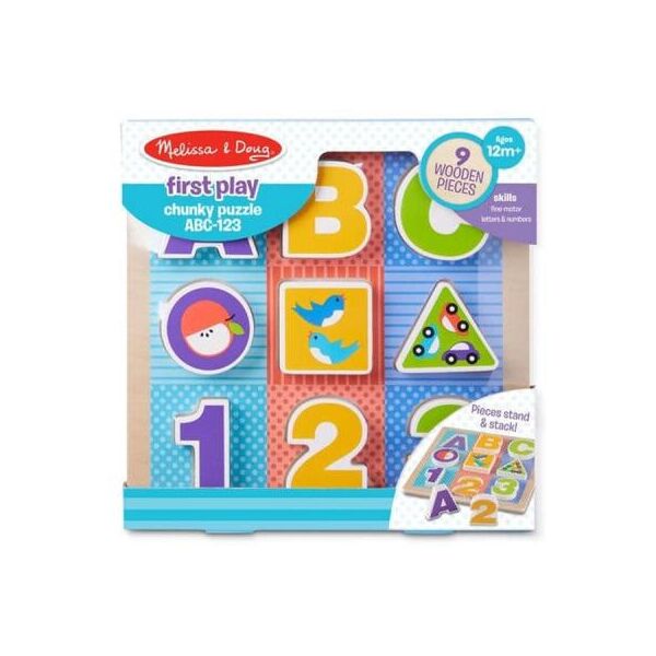 

Развивающая игрушка Melissa&Doug Формовой пазл Буквы/Цифры (MD1899)