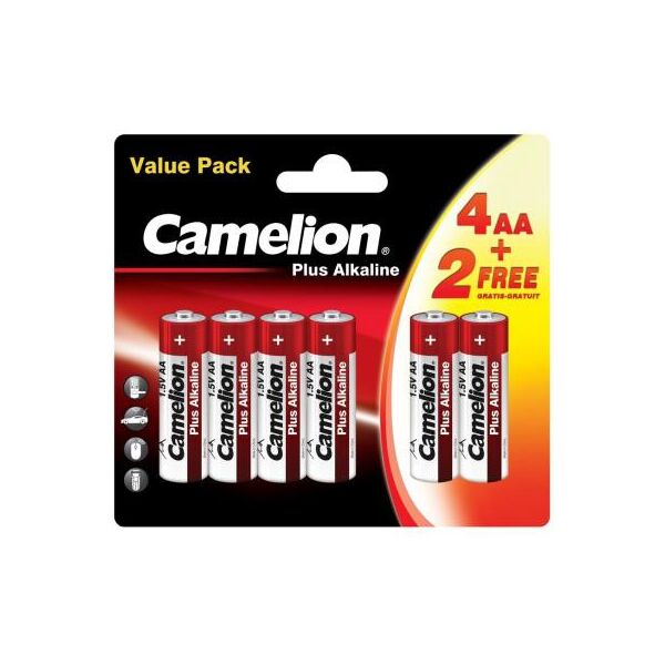 

Батарейка Camelion AA LR6 Plus Alkaline * (4+2) (LR6-BP(4+2))