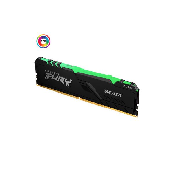 

Модуль памяти для компьютера DDR4 4GB 3000 MHz Fury Beast RGB Kingston Fury (ex.HyperX) (KF430C15BBA/8)