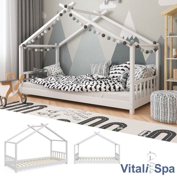 

Кроватка-домик 90х200 VitaliSpa, натуральное дерево, белая
