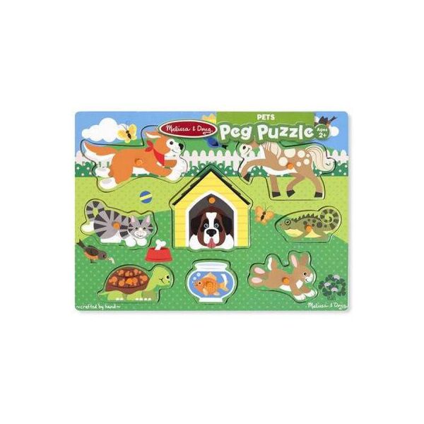 

Развивающая игрушка Melissa&Doug Рамка-вкладыш Домашние животные 8 эл (MD19053)