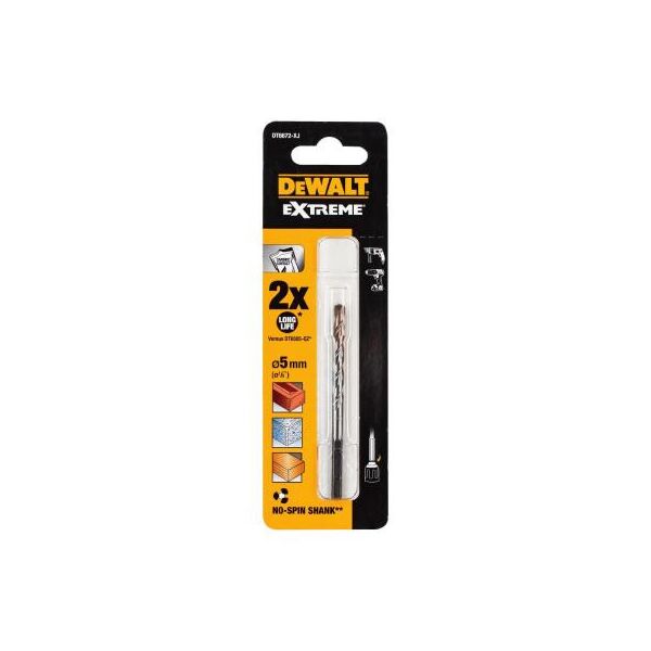 

Сверло DeWALT EXTREME, D 5 мм, L85 мм, WL50 (DT6672)