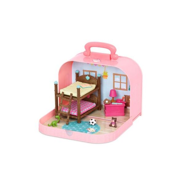 

Игровой набор Li'l Woodzeez Кейс розовый, Двухэтажная кровать с аксессуарами (WZ6597Z)