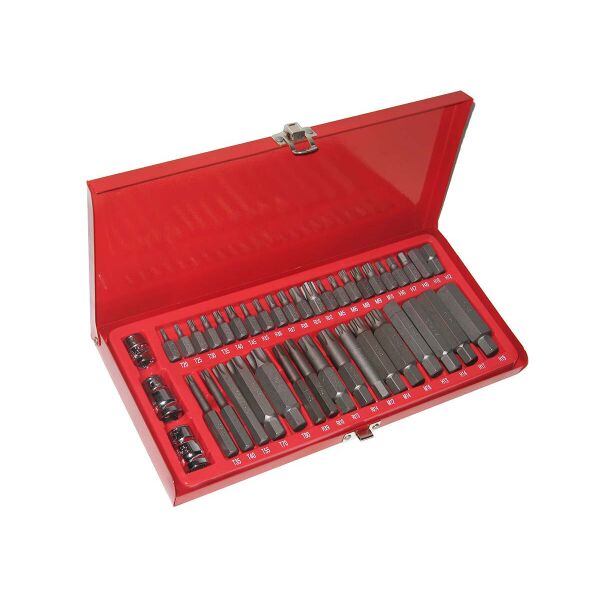 

Набор бит 41 шт. (SPLINE,TORX , RIBE) НБ-3841 Alloid