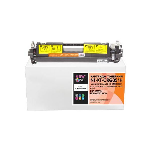

Тонер-картридж NewTone Canon LBP-162DW, MF264/267/269DW, 2169C002 Black (NT-KT-CRG051H)