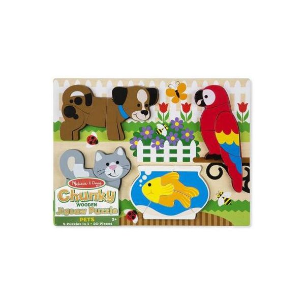 

Развивающая игрушка Melissa&Doug Формовой пазл "Домашние животные" (MD11890)
