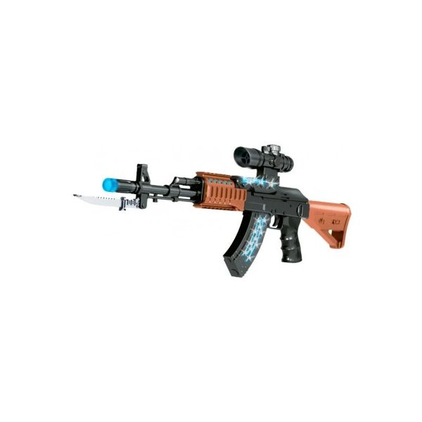 

Игрушечное оружие ZIPP Toys Автомат свето-звуковой AK47, черный (827B)