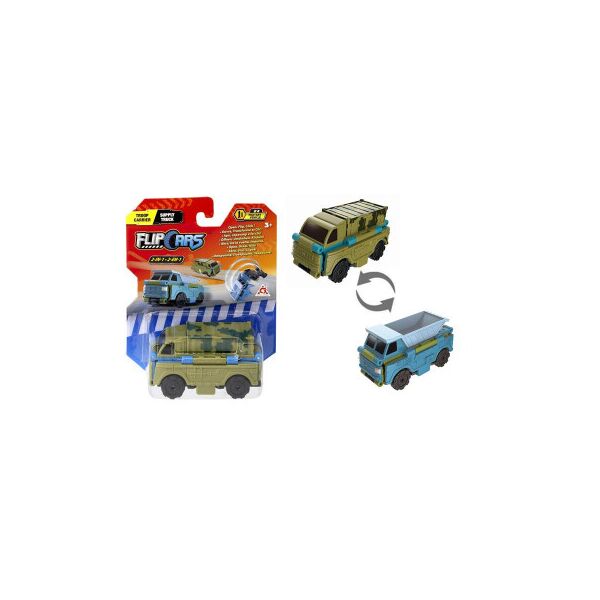 

Машина Flip Cars 2 в 1 Военный грузовик и самосвал (EU463875-27)