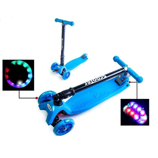 

Детский самокат Scale scooter MAXI Складная ручка Голубой
