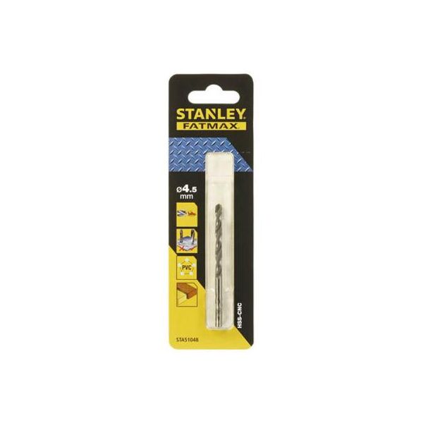 

Сверло Stanley по металлу Fat Max, HSS-CNC, d=4.5 мм, L=80 x47 мм (STA51048)