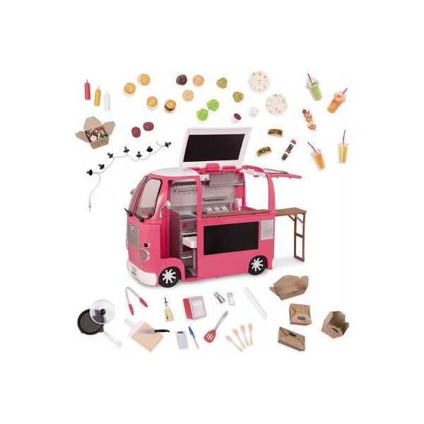 

Игровой набор Our Generation транспорт для кукол Продуктовый фургон розовый (BD37969Z)