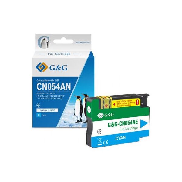 

Картридж G&G HP No.933 XL Premium Cyan (G&G-CN054AE)
