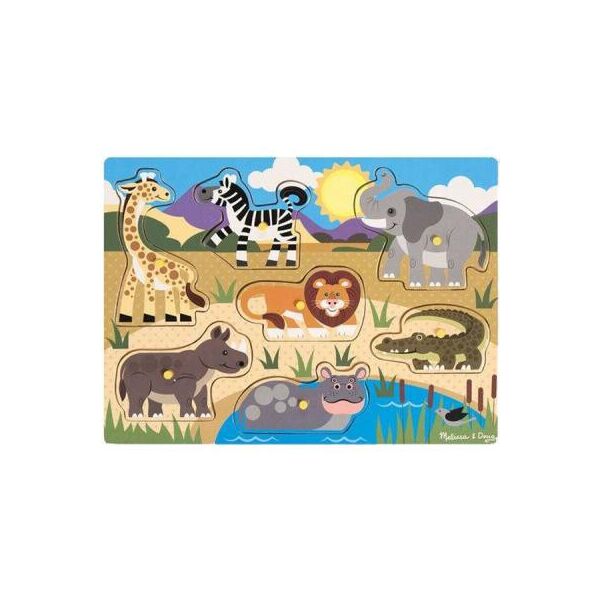 

Развивающая игрушка Melissa&Doug рамка-вкладыш Сафари (MD19054)