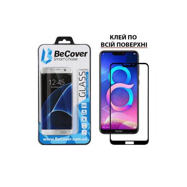 

Стекло защитное BeCover Honor 8c Black (703671)