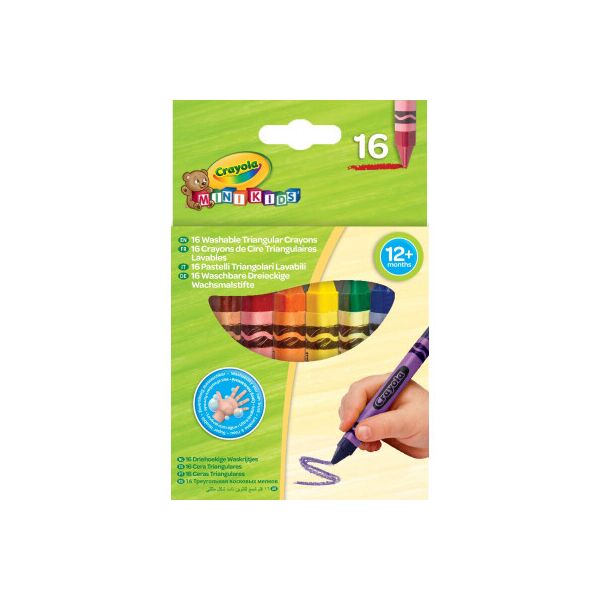 

Набор для творчества Crayola Mini Kids треугольных восковых мелков 16 шт (256316.112)