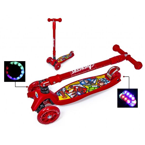

Самокат Maxi Scooter Disney Супер Герои Marvel Avengers с наклоном руля складной ручкой