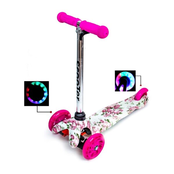 

Трехколесный самокат Scale Scooter MINI Цветы Розы