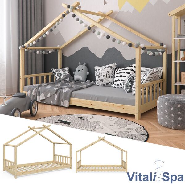 

Кроватка-домик 90х200 VitaliSpa, натуральное дерево