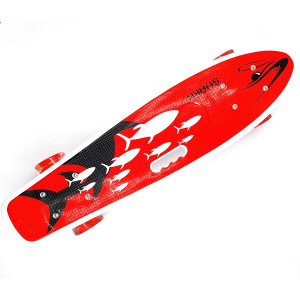 

Пенни борд с ручкой со светящимися колесами Best Board Акула