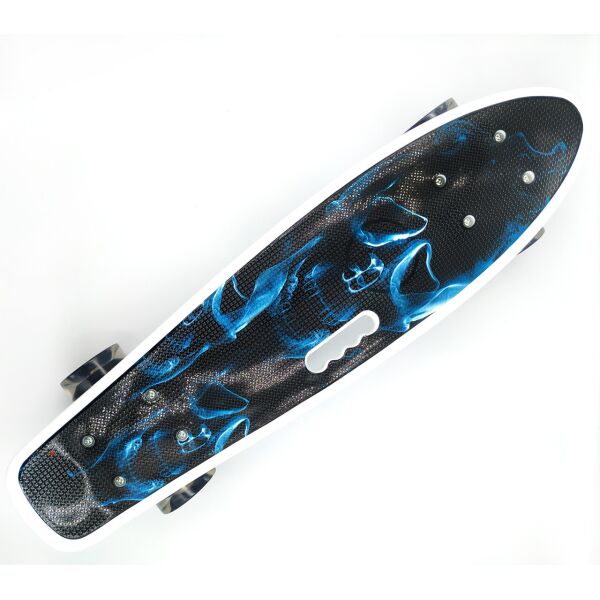 

Пенни борд с ручкой и светящимися колесами Best Board Дым