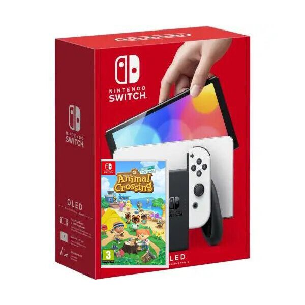 

Nintendo Switch (OLED model) White + Игра Animal Crossing: New Horizons (русская версия)