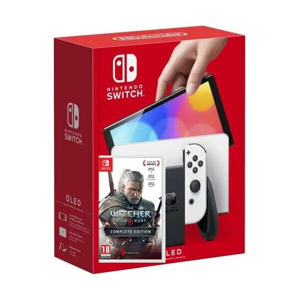 

Nintendo Switch (OLED model) White + Игра The Witcher 3: Wild Hunt Complete Edition (русская версия)