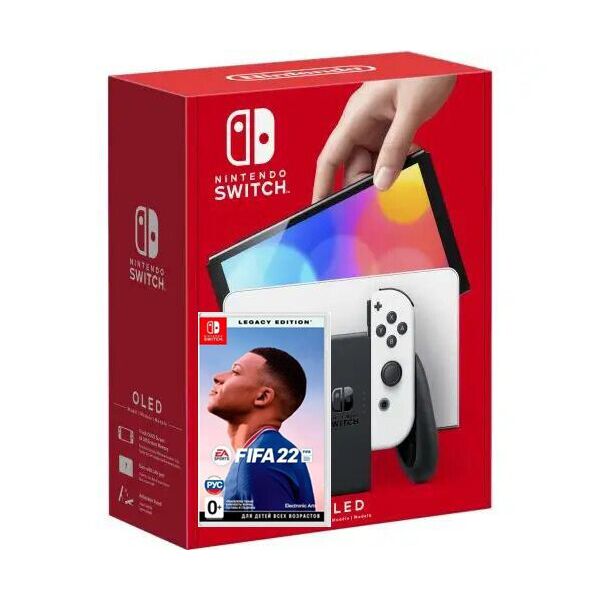 

Nintendo Switch (OLED model) White + Игра FIFA 22 Legacy Edition (русская версия)