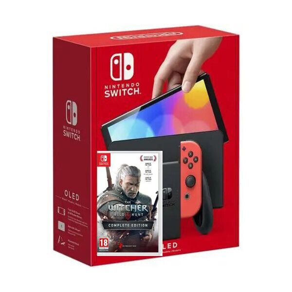 

Nintendo Switch (OLED model) Neon Blue-Red + Игра The Witcher 3: Wild Hunt Complete Edition (русская версия)