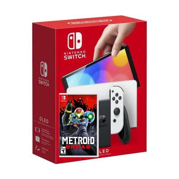 

Nintendo Switch (OLED model) White + Игра Metroid Dread (русская версия)