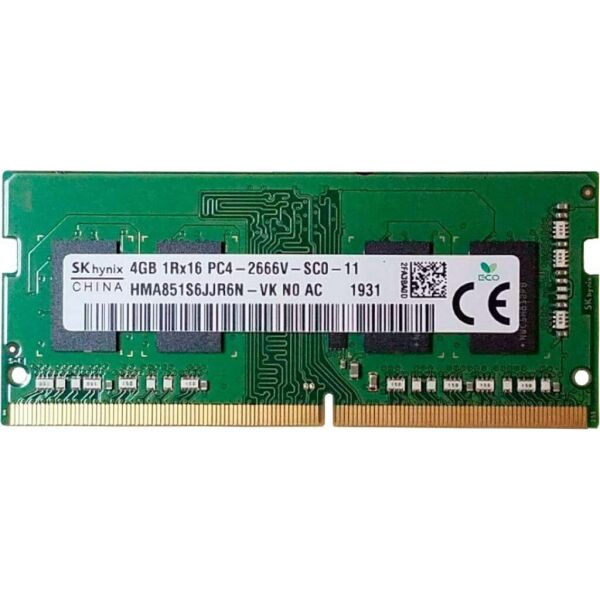 

Модуль памяти для ноутбука SoDIMM DDR4 4GB 2666 MHz Hynix (HMA851S6JJR6N-VK)