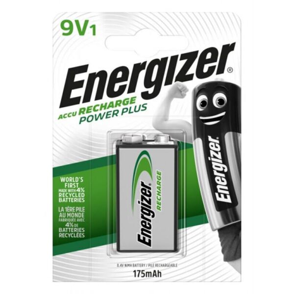 

Аккумуляторы Energizer Recharge Power Plus HR6F22 LSD Ni-MH 175 mAh BL 1шт