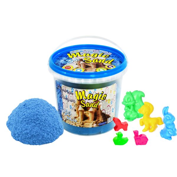 

Кинетический песок Magik sand, 1кг, голубой, в ведре 13*13см, Украина, ТМ Стратег(6шт)