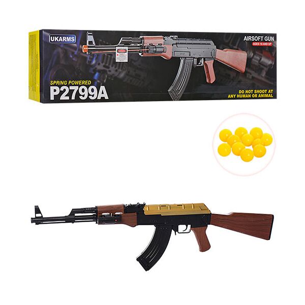 

Автомат 74см, на пульках, лазер, бат(таб), в кор. 76,5*19*7,5см (18шт)