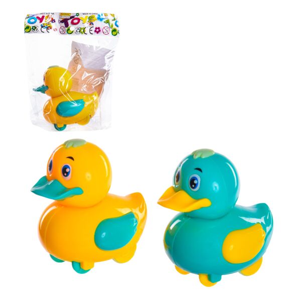 

Игрушечная утка 8*6*8.5см, на колесиках 2 цвета микс, пак. 13*16см (396шт/2)